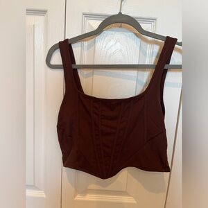 Brown Cotton Tank